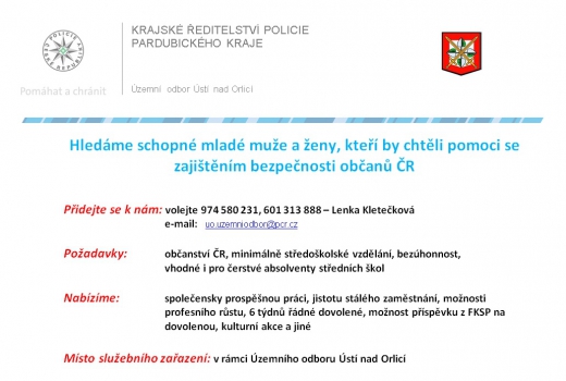 Náborový leták PČR